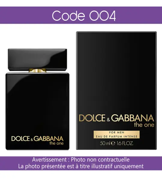Parfum Chogan Code : 004 Inspiré de The One par Dolce & Gabbana